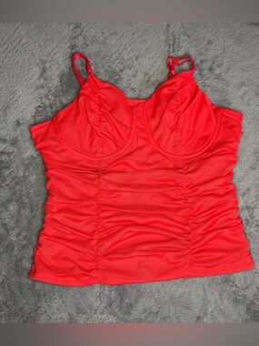 Red Ruched Camisole Top - Unbranded